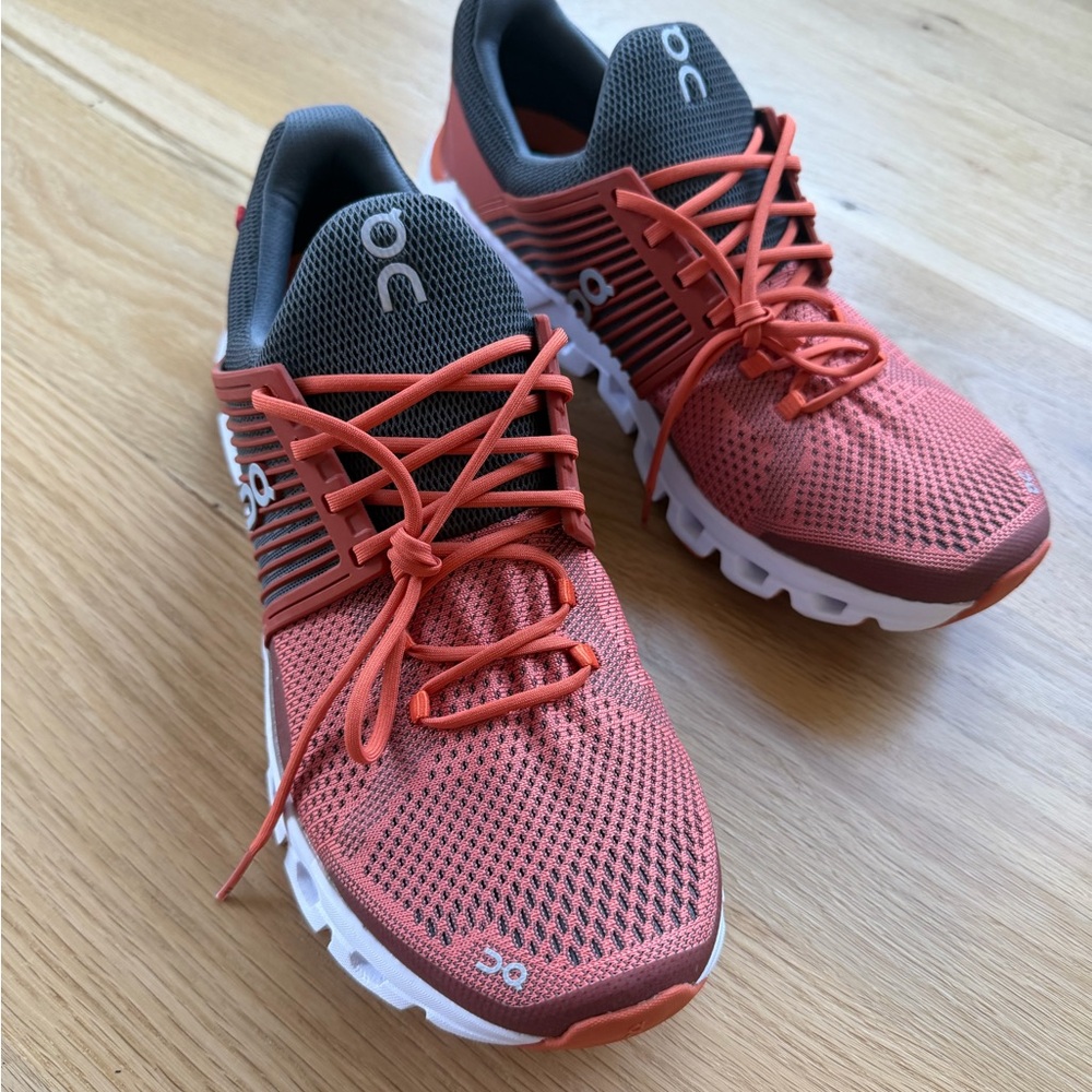 Like New On Running Orange and Gray Sneakers